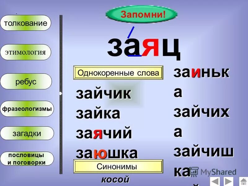 Однокоренное слово к слову дорогой. Заяц однокоренные слова. Заячьи однокоренные слова. Заяц родственные слова. Родственные слова к слову зайчик.