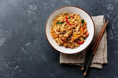 Рис удон с овощами