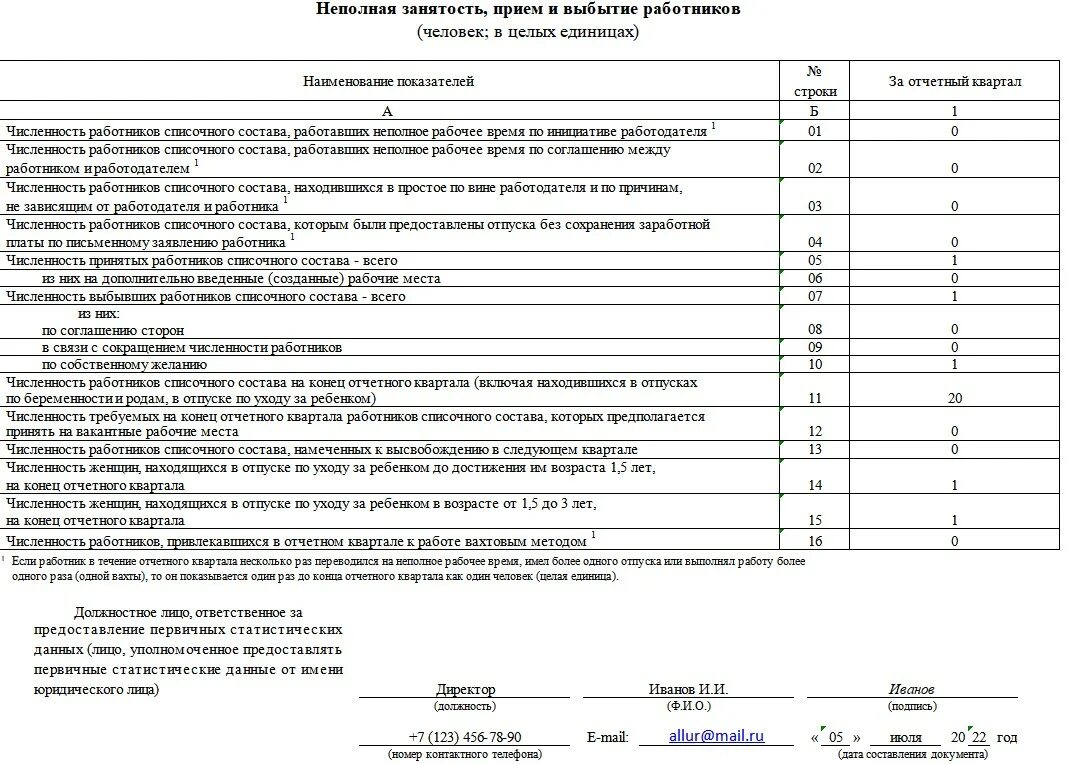 Инструкция заполнения формы 4