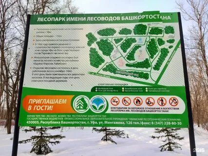 Парки уфы карта