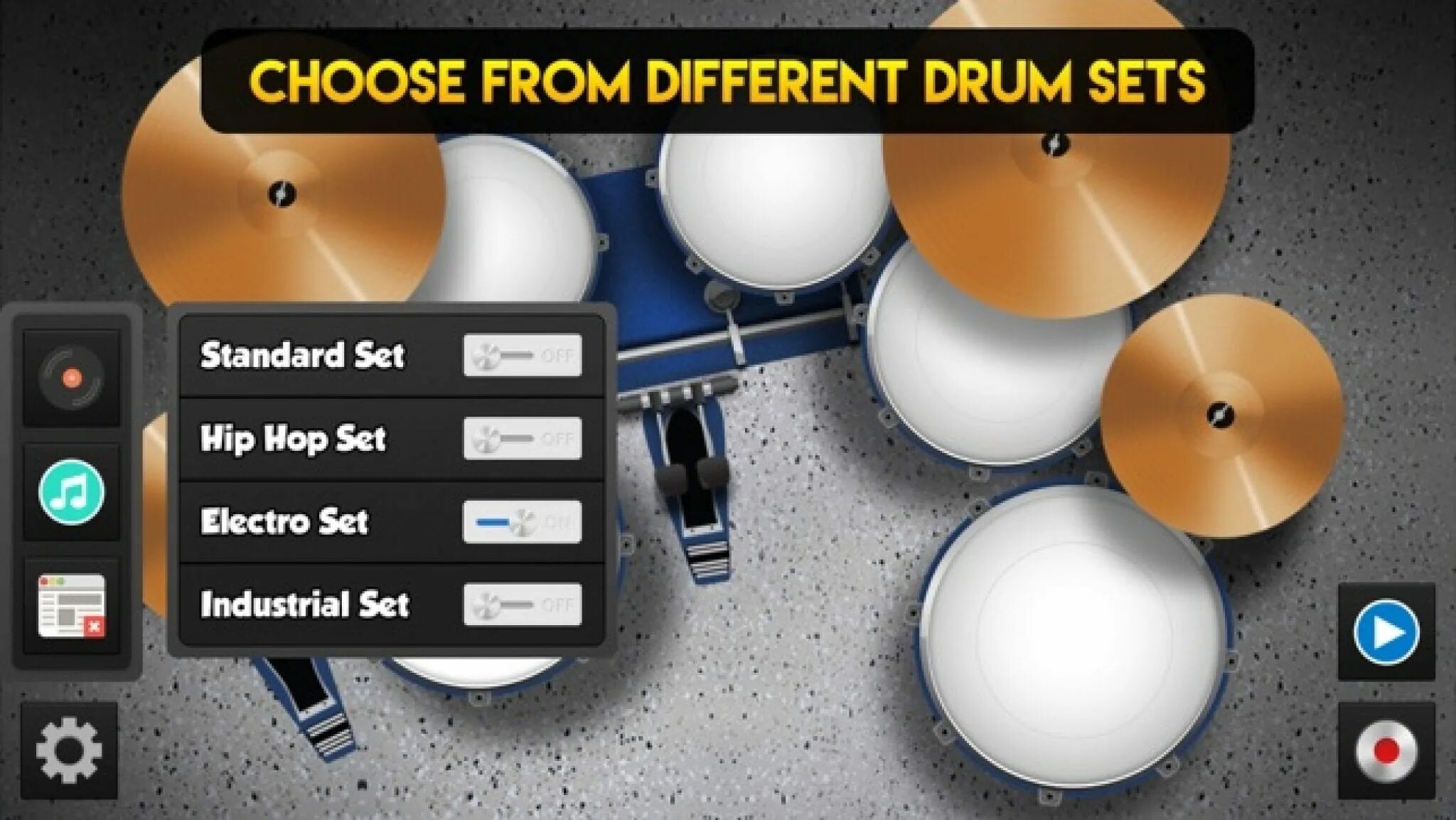 Power drums. Drum Set Pro HD.