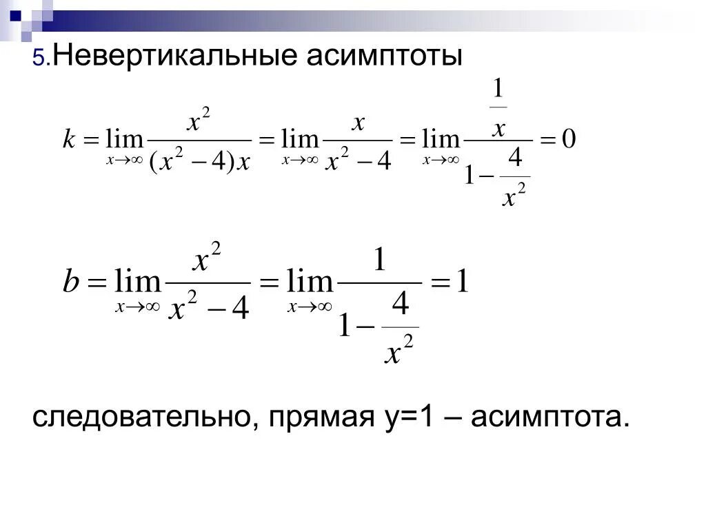 Асимптоты с помощью пределов. Исследование функции на асимптоты. нахождение асимптот функции через предел. невертикальные асимптоты кривой. алгоритм нахождения асимптоты графика функции.