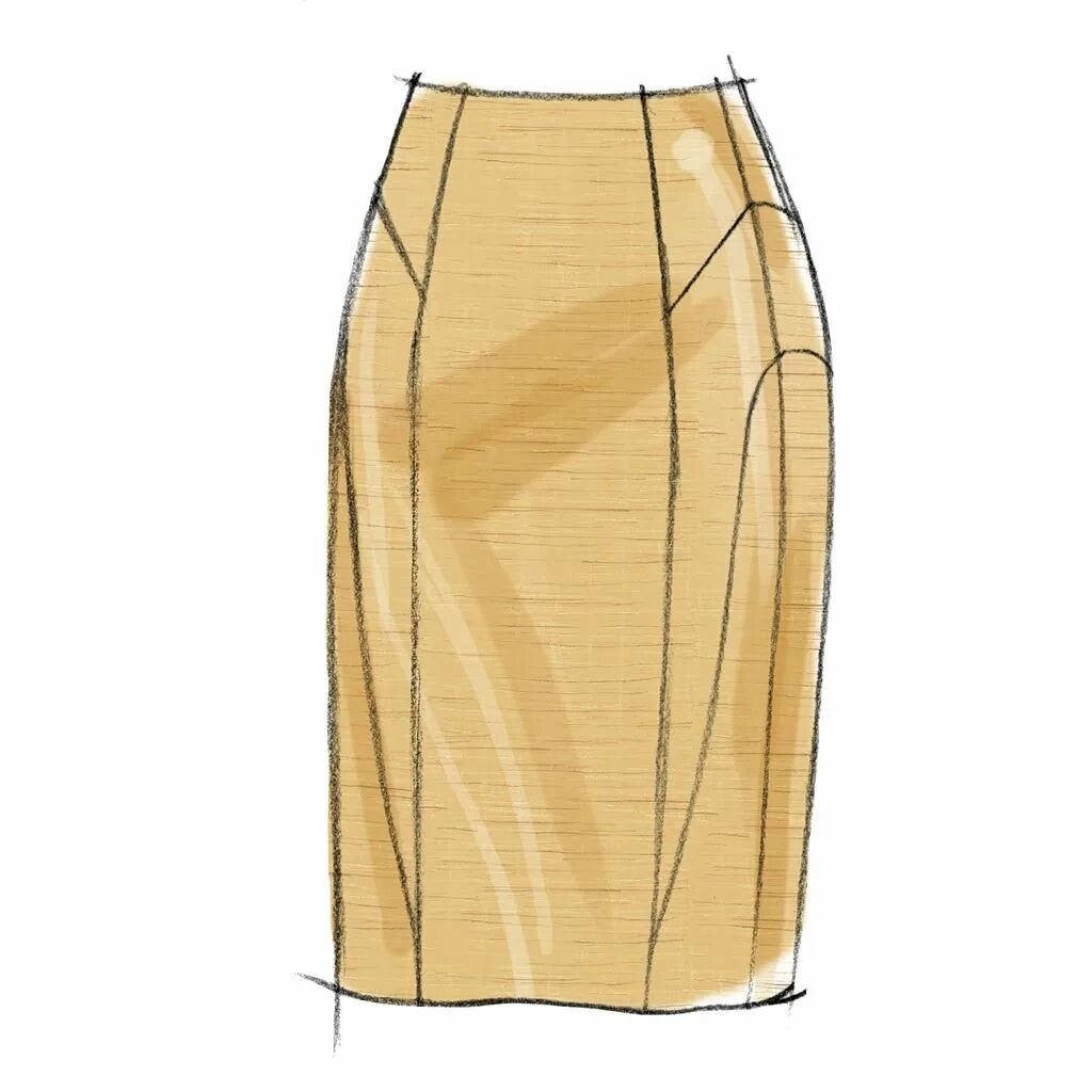 Зарисовка юбки карандаш. Фасон юбки карандаш. Юбка карандаш рисунок. Технический эскиз юбки. Эскиз юбки карандаш.