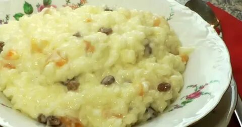 Каша рисовая с изюмом в духовке