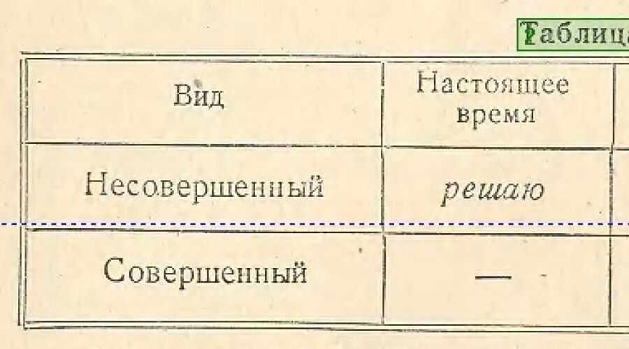 Совершенный и несовершенный вид по временам.