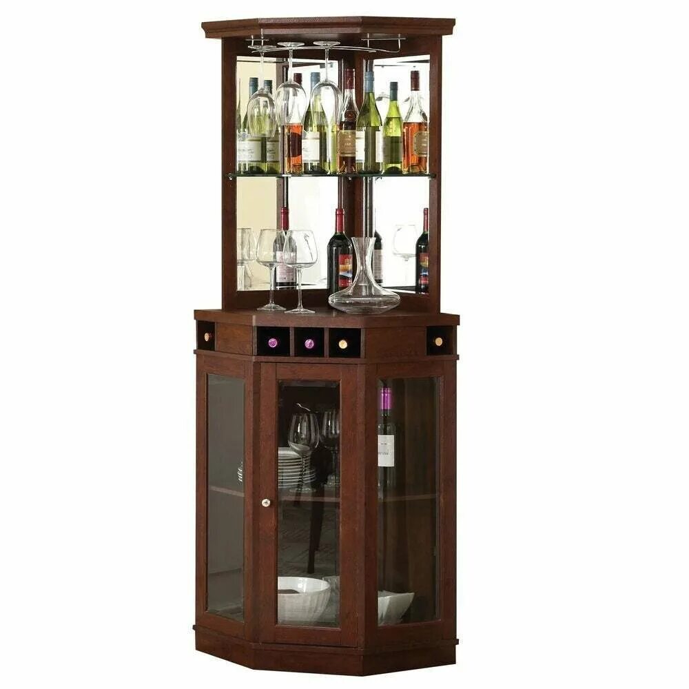 Купить угловой бар. Барный шкаф Howard Miller Piedmont (арт. 690-000). Домашний мини бар Corner Bar Cabinet. Сурли Корнер бар. Барный шкаф–консоль Howard Miller.