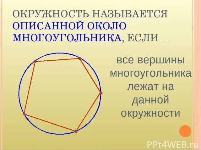 Какой многоугольник называется описанным около. Какой многоугольник называется описанным около