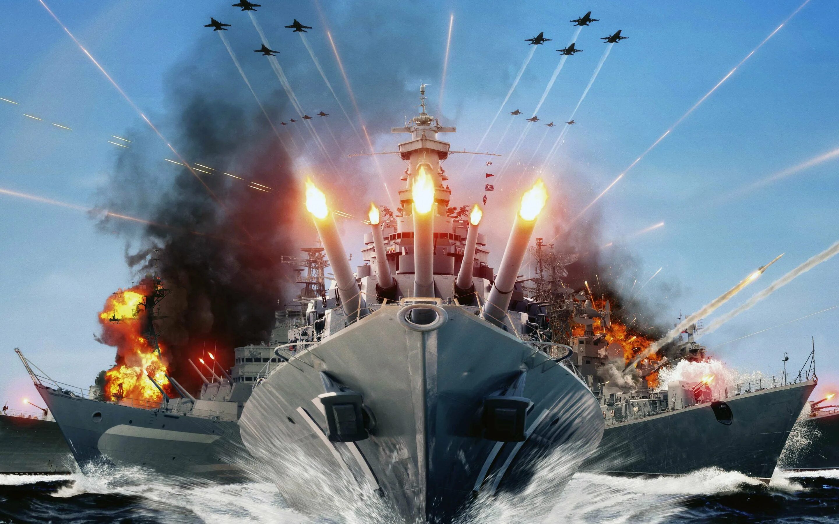 Состояние флота. Морской бой World of Warships. Залп линкора Ямато. Боевой корабль в World of Warships.