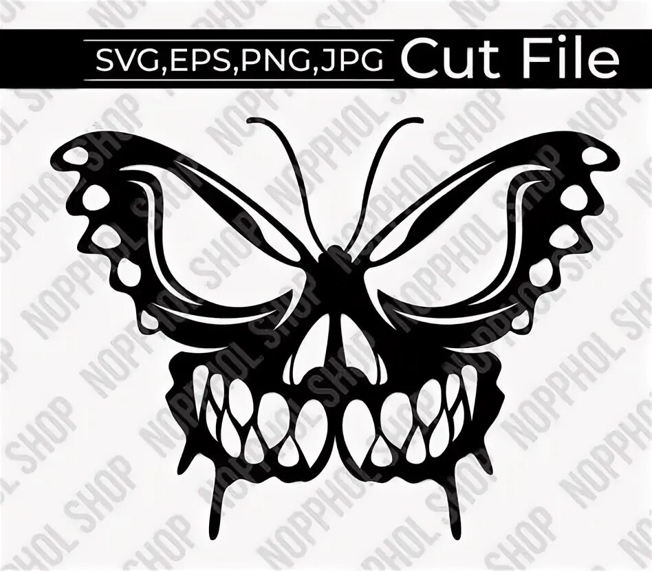 Skull and Butterfly Art Print by monolyn Skull butterfly tattoo, Skull sleeve ta