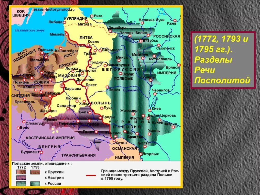 Земли речи посполитой отошедшие к россии. Итоги разделов речи Посполитой 1772 1793 1795. Разделы речи Посполитой 1772 1793 1795 карта. Итоги разделов речи Посполитой 1772 1793. Речь Посполитой 1795 1772.