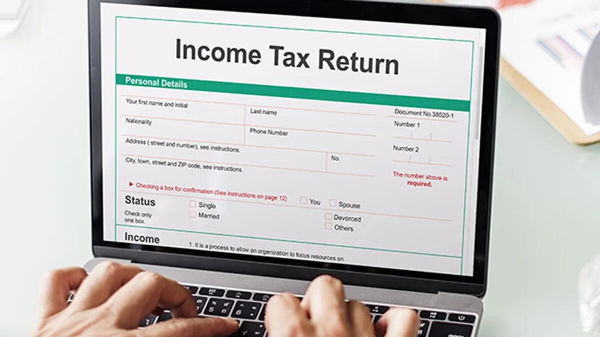 Фото Tax Return. TAXINCOME личный. Логотип: Income Tax Department.