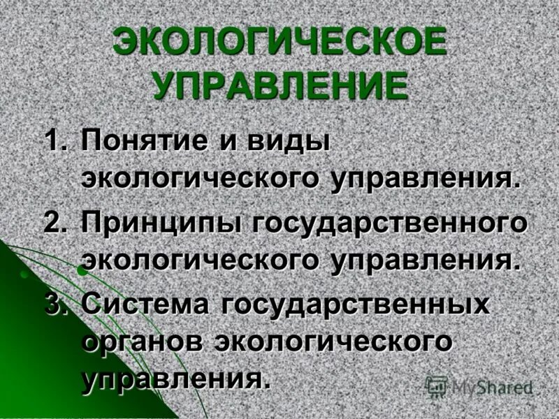 Государственные органы экологического управления. Принципы государственного экологического управления. Понятие и виды экологического управления. Государственное экологическое управление. Понятие виды принципы экологического управления.