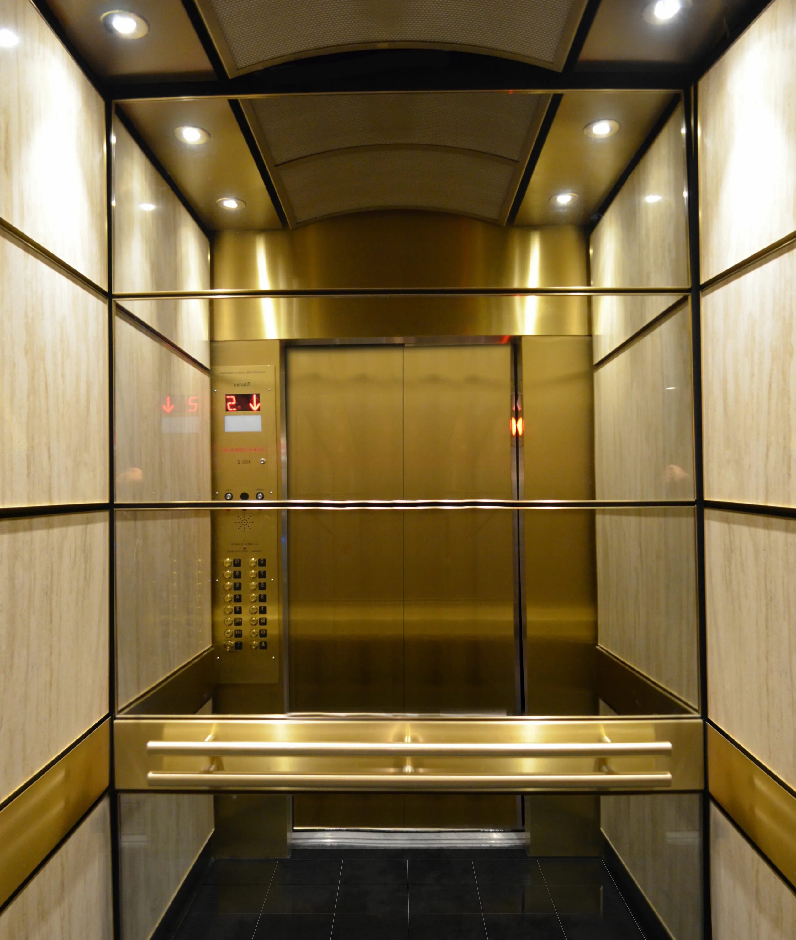 Gold lift. Лифт. Кабина лифта. Отделка лифта. Отделка лифтовой кабины.