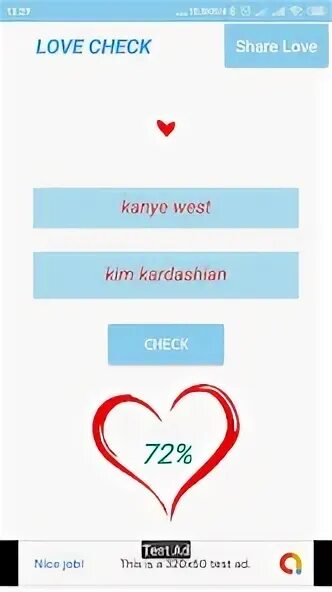 Check love. Android love. Тестер любви. Любовный калькулятор. Check love.
