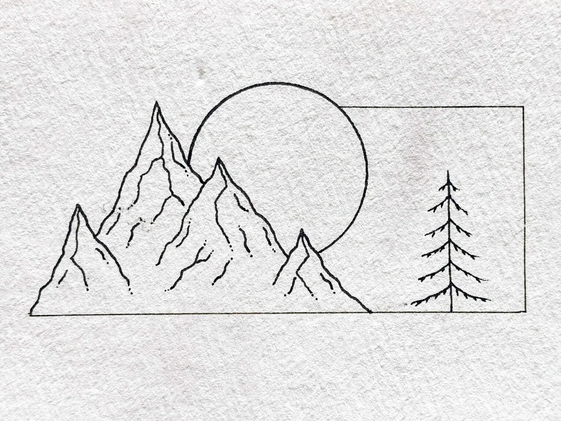 Легкие горы тема. Горы рисунок. Рисунки природы карандашом для срисовки. Пейзаж карандашом для срисовки легкие. Пейзаж карандашом легкий для срисовки.