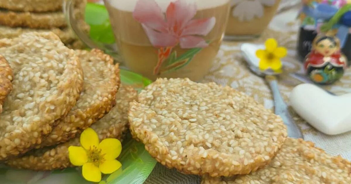 Кунжутное печенье# чемпионатмира# франция покроковий рецепт з фото. Автор реце