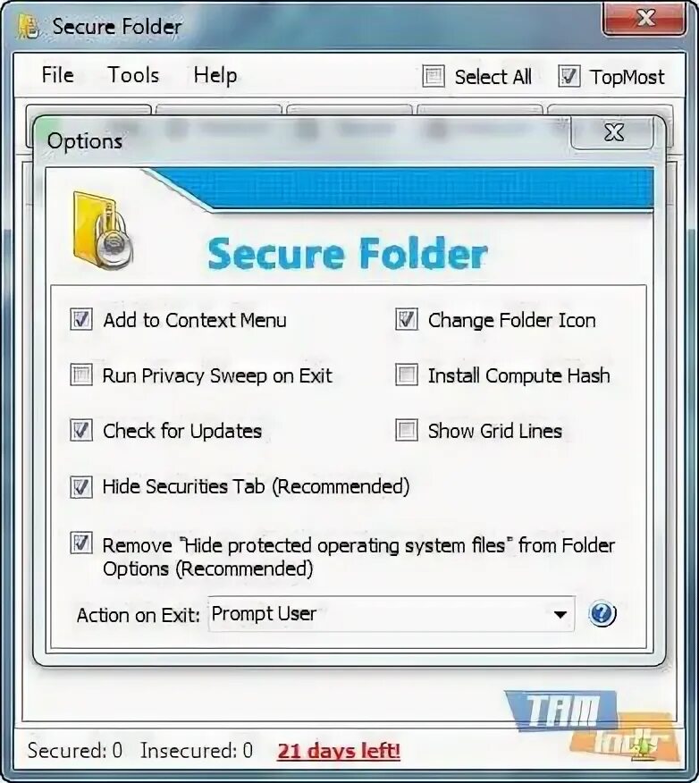 Secure folder. Secure folder