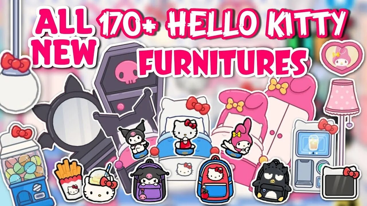 Новое обновление toca boca hello kitty. Hello kitty вещи toca boca. тока бока набор хеллоу китти. мебель hello kitty toca boca. комната hello kitty toca boca без вещей.