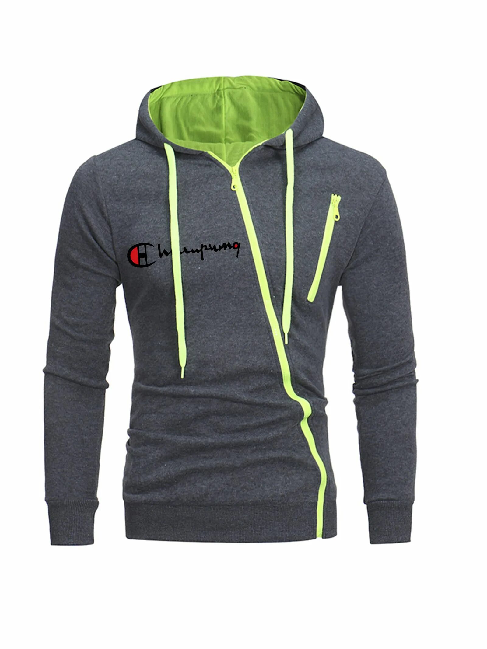 Кофта с капюшоном на молнии мужская Kappa зеленая. Толстовка Casuals Hoody. Спортивная кофта. Спортивная кофта мужская.