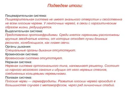 В пищеварительной системе плоских червей отсутствует