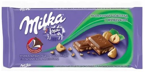 Milka шоколад с фундуком