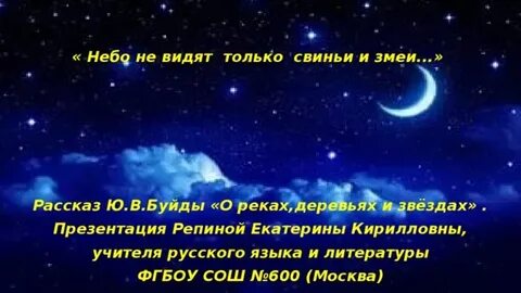 О реках деревьях и звездах буйда