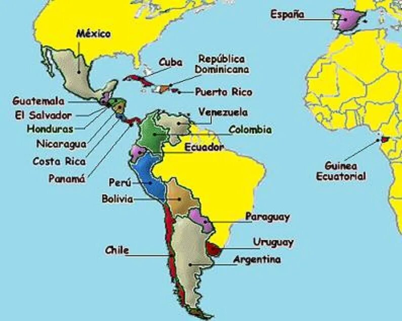 На каком материке говорят по испански. В каких странах говорят на испанском языке на карте. Какие страны говорят на испанском языке список. В каких странах говорят на испанском языке. В каких странах Латинской Америки говорят на испанском языке.