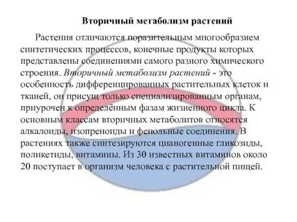 Метаболиты растений