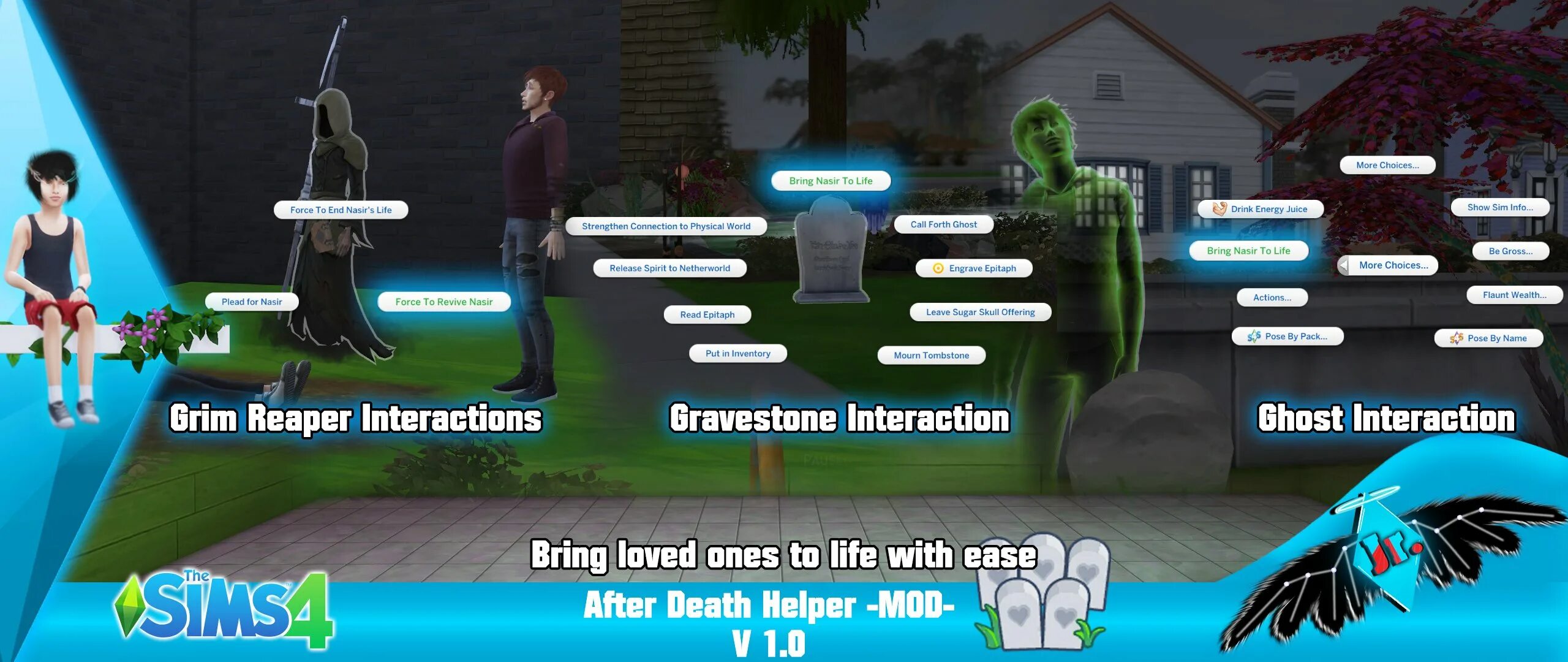 After Death игра. Симс 4 Death Mod. Жнец симс 4. Симс конфликт детектор