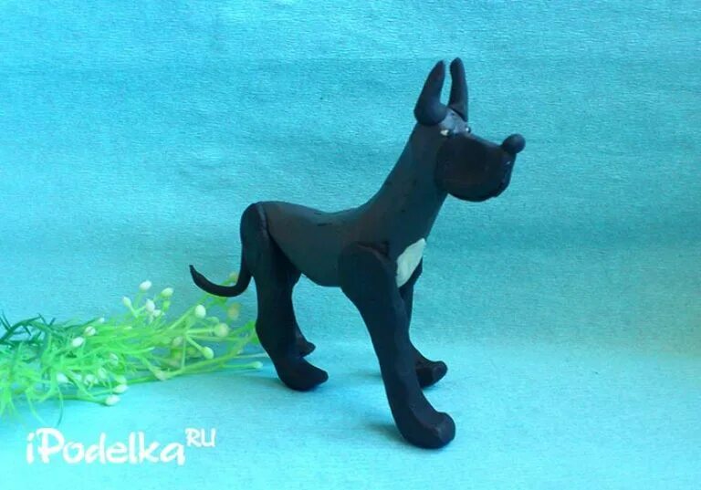 Немецкая овчарка из пластилина. Пластилиновая собака. Как слепить дог дея. Щенок из скульптурного пластилина. Как слепить дог дея.