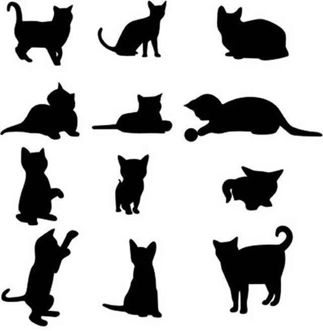 Силуэт кошки картинки. Силуэт кошки. силуэт котенка. трафарет кошки.