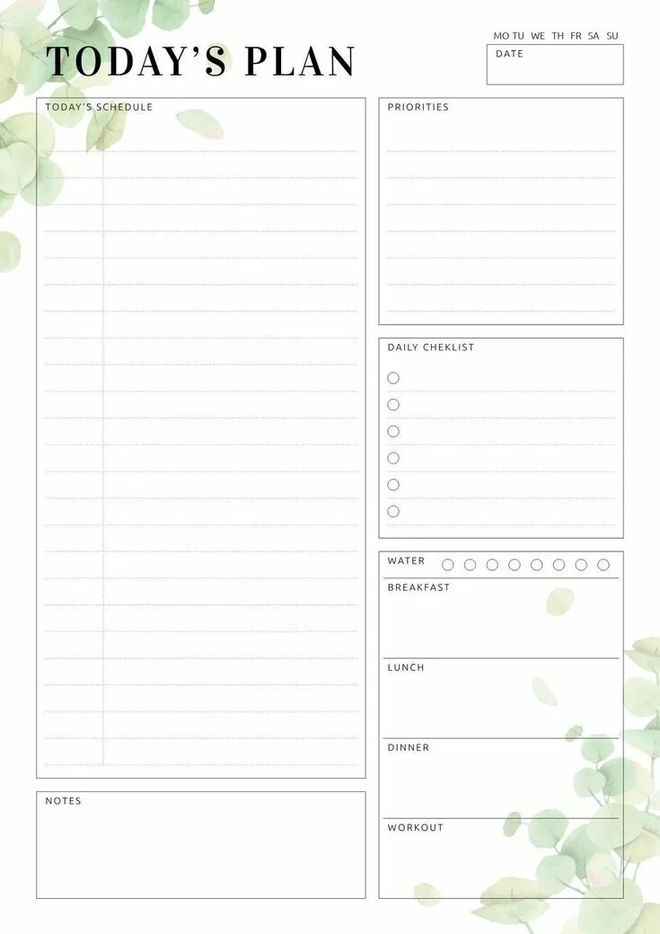 Daily Planner для печати. Планер pdf. Планировщик пдф. Daily Planner распечатать.