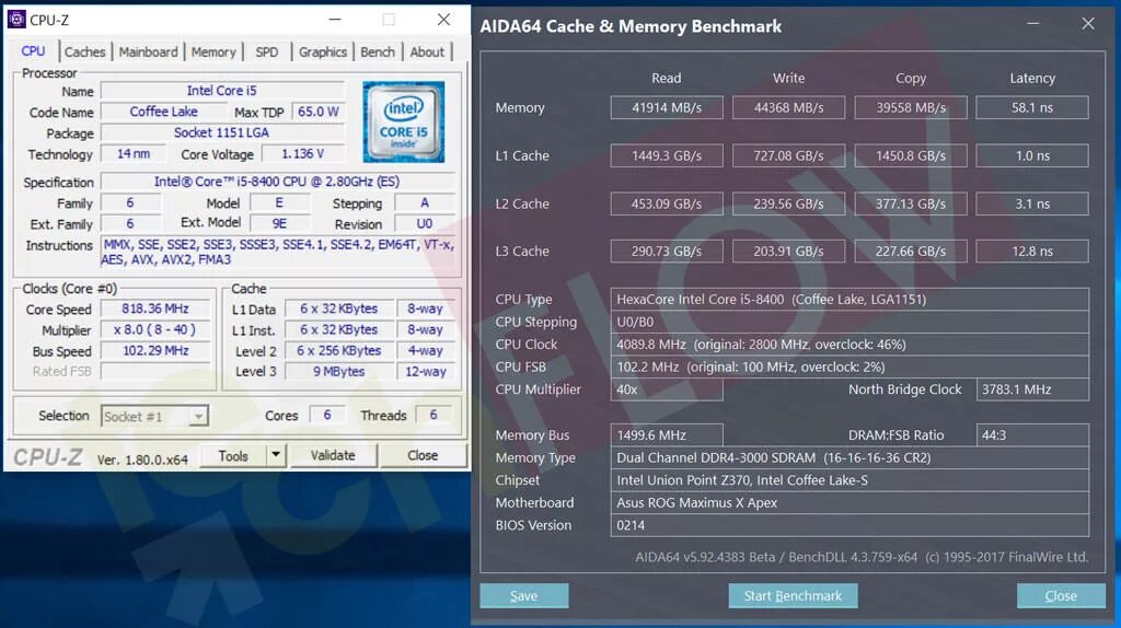 Cpu z частота памяти. CPU Z Intel Core i5 8400. CPU Z Memory ddr3. Датчики CPU Z. Тест кэша и памяти CPU.