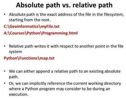 Absolute path