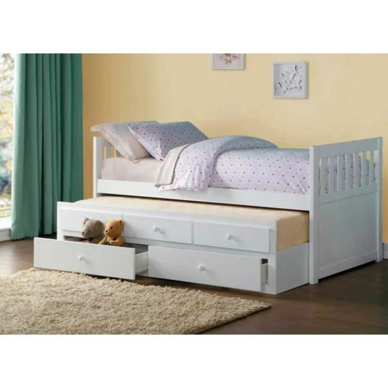 кровать дуэт 80х200 клен. выдвижная кровать из массива. кровать из массива 2х ярусная. кровать детская вмк-шале дуэт. выдвижная детская кровать из массива.