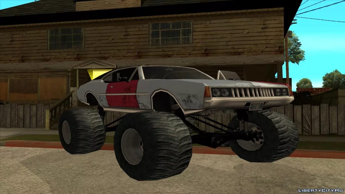 Мод на большие машины. Монстр трак ГТА са. Бигфут GTA San Andreas. ГТА Сан андреас Monster. Монстры для ГТА са.