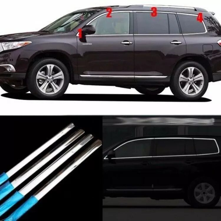 Молдинг оконный на хайлендер 2019 года. Молдинг toyota арт. Pt938-48171. Хайлендер молдинг. Toyota хайлендер 2012 клипсы молдинга.