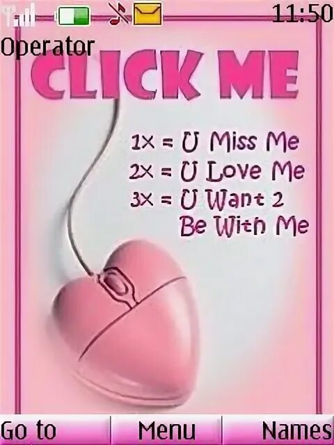 Click lovers. Click me. Love clicks