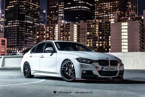 White Lowered BMW 3-Series Gets a Distinctive Look with Gloss Black Blaque Diamo