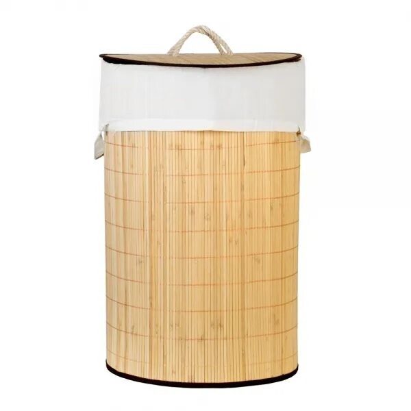 Корзина из бамбука. Хранение бамбука. Короб для хранения вещей из бамбука. Хранение бамбука. Корзина для хранения бамбуковая цвет: бежевый, 40×25×25 см.