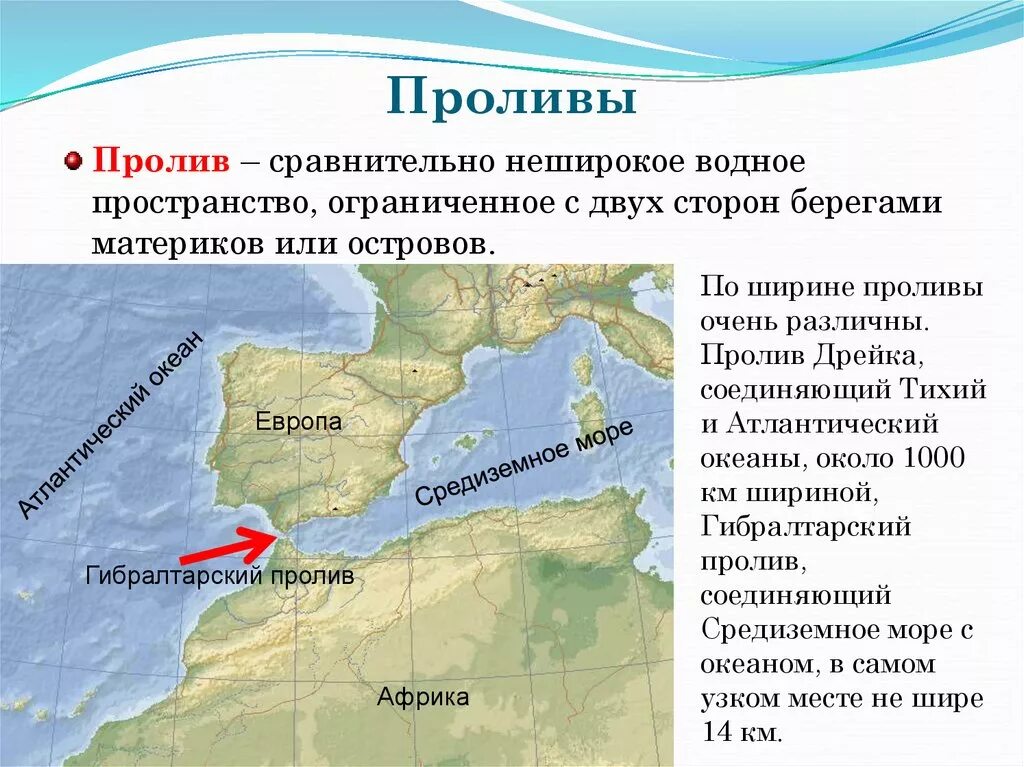 Пролив соединяющий черное и азовское море называется. Гибралтарский пролив и Средиземное море на карте. Проливы на карте. Пролив соединяющий тихий и Атлантический океан. Пролив соединяющий Средиземное море с Атлантическим.