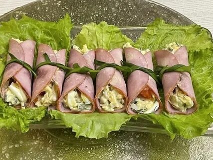 Рулетики из ветчины рецепт с фото