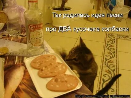 Кусочек колбаски у тебя лежали