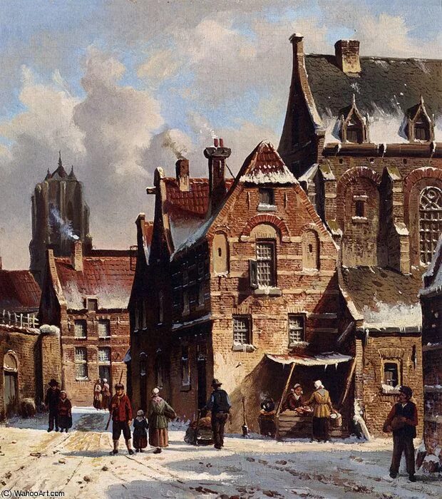 Dutch painting. Dutch painting. Художник адрианус эверсен. Виллем куккук городские пейзажи. Адрианус эверсен (1818 - 1897).