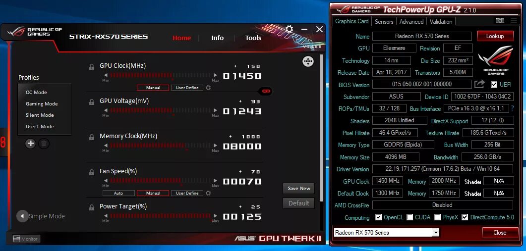 Rx 570 4 gb драйвер. RX 570 GPU. ASUS GPU. RX 570 GPU Z. RX 570 Gaming BIOS.