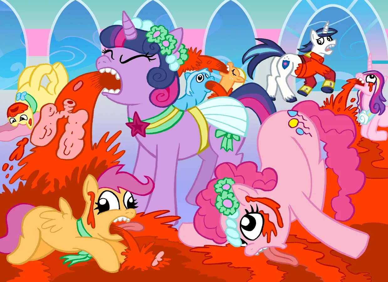 Толпа пони. МЛП насилие. My little Pony толпа пони. My little pony 2 часть