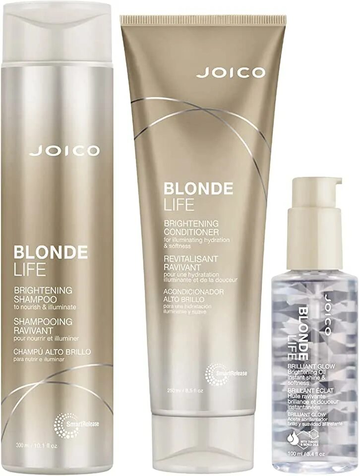 Blondes life. Joico blonde Life Brightening Shampoo. Joico blonde Life Brightening Shampoo 1000 мл. Joico для волос шампунь blonde Life. Шампунь Joico blonde Life Brightening Shampoo 1000.