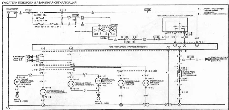 Схема проводов поворотников мазда сх7 Мазда CX-7. Электросхемы часть 5