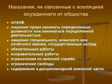 Виды изоляции осужденных