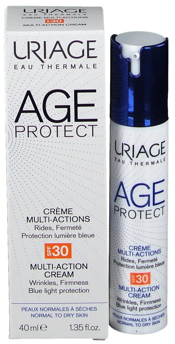 Урьяж эйдж Протект. Uriage age protect Multi-Action SPF 30 многофункциональный. Крем Uriage age protect. Урьяж эйдж Протект многофункциональная дневная эмульсия.
